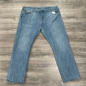 Vintage Levi’s 501 Original Men’s Riveted Jeans Light Blue Wash 44x32 Used